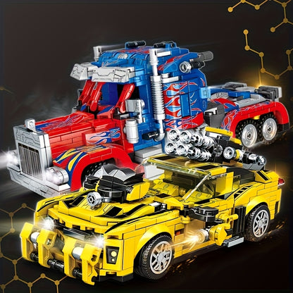 1300+ Pièces de Blocs de Construction ABS, Ensemble de Jouets de Construction, Kit de Construction de Modèle 2-en-1, Blocs de Construction Créatifs pour Adultes pour la Décoration de la Maison, Cadeaux Idéaux pour Noël, Halloween, Thanksgiving