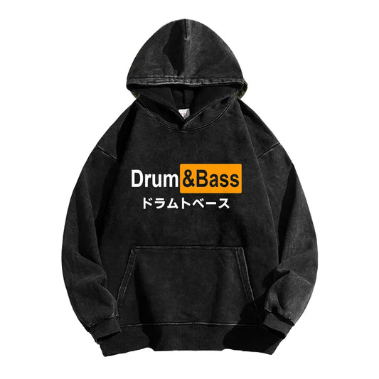 Drum And Bass Vintage Washed Hoodie