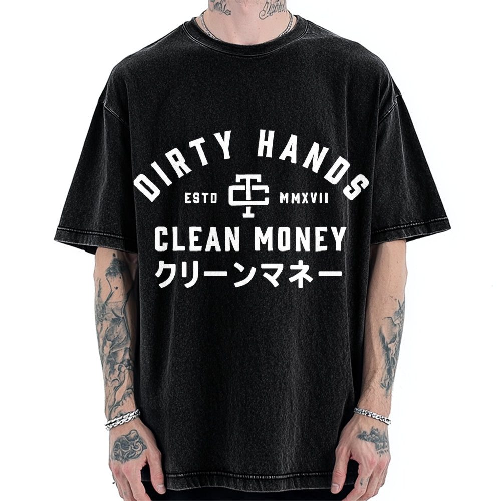 Compatible with Dirty Hands Clean Money Vintage Washed T-shirt