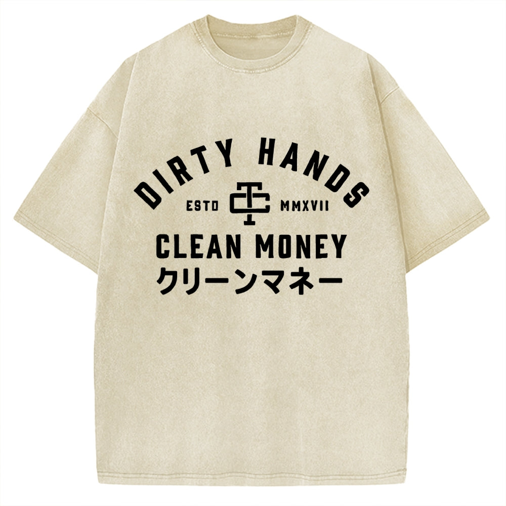 Compatible with Dirty Hands Clean Money Vintage Washed T-shirt