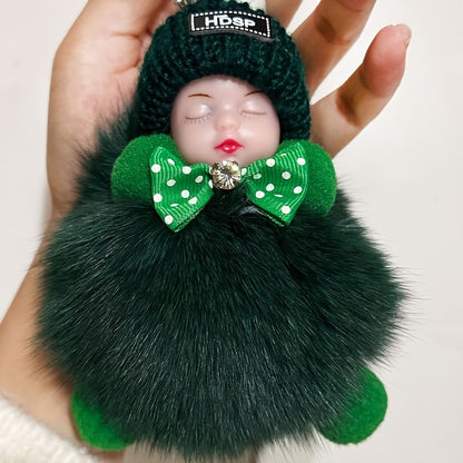 Adorable peluche, peut décorer votre voiture, coiffeuse, sac d'école, sac à main, cartable. C'est un magnifique porte-clés, offert à des amis comme cadeau pour la Saint-Valentin, Noël, Pâques
