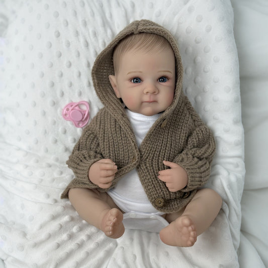 Poupée reborn en vinyle complet de 19 pouces (48 cm) pour jeune fille, jouet artisanal de mode pour cadeau d'anniversaire pour enfant, jouet de bain